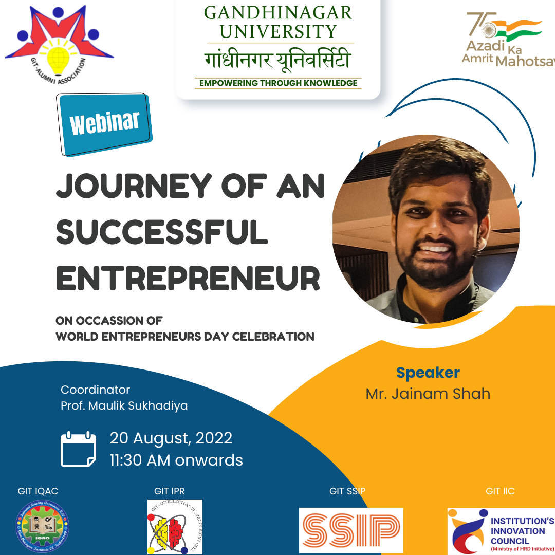 Session by Successful Entrepreneur on account of World Entrepreneurs Day Celebration