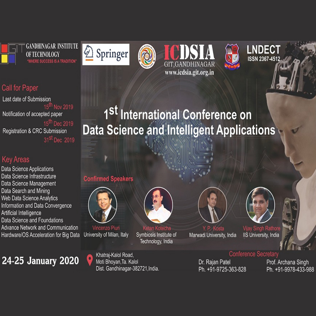 1st International Conference On Data Science And Intelligent Applications (ICDSIA-20)