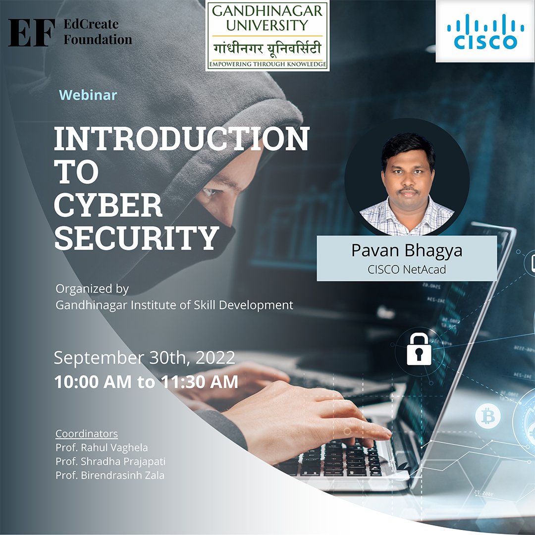 “Online Workshop on Introduction to Cyber Security by Cisco Netacademy”