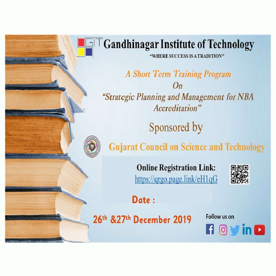 GUJCOST Sponsored STTP On”Strategic Planning And Management For NBA Accreditation
